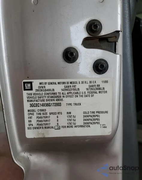 2007 Chevrolet Silverado C1500 Classic из США, поврежденный, VIN 1GCEC14X77Z640688